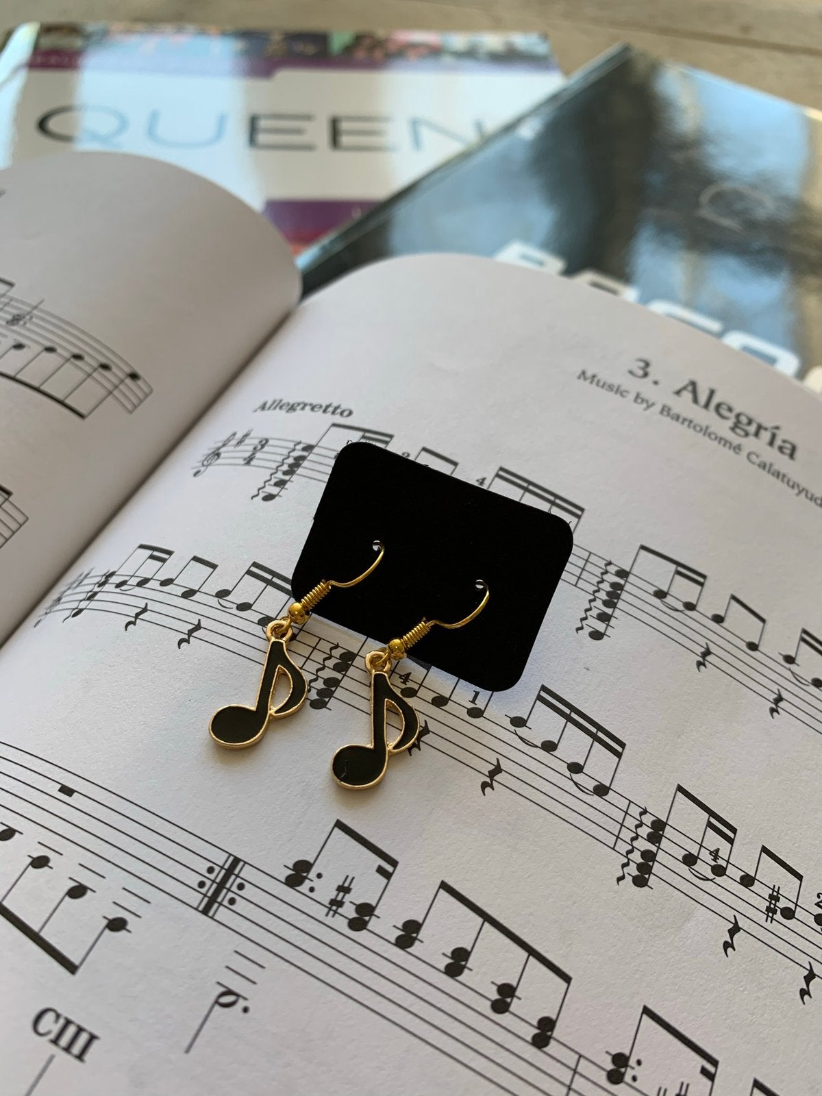 Muzieknootjes, Overige materialen, Hangers, Zwart, Nieuw