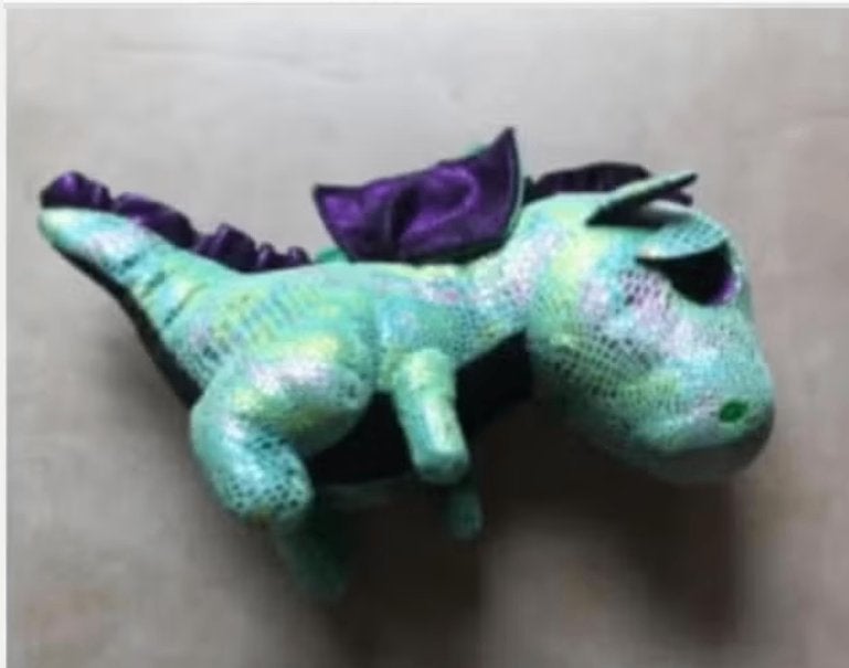 Knuffel Dino br 35 cm groen, Overige karakters, Ophalen of Verzenden, Overige typen, Overige merken