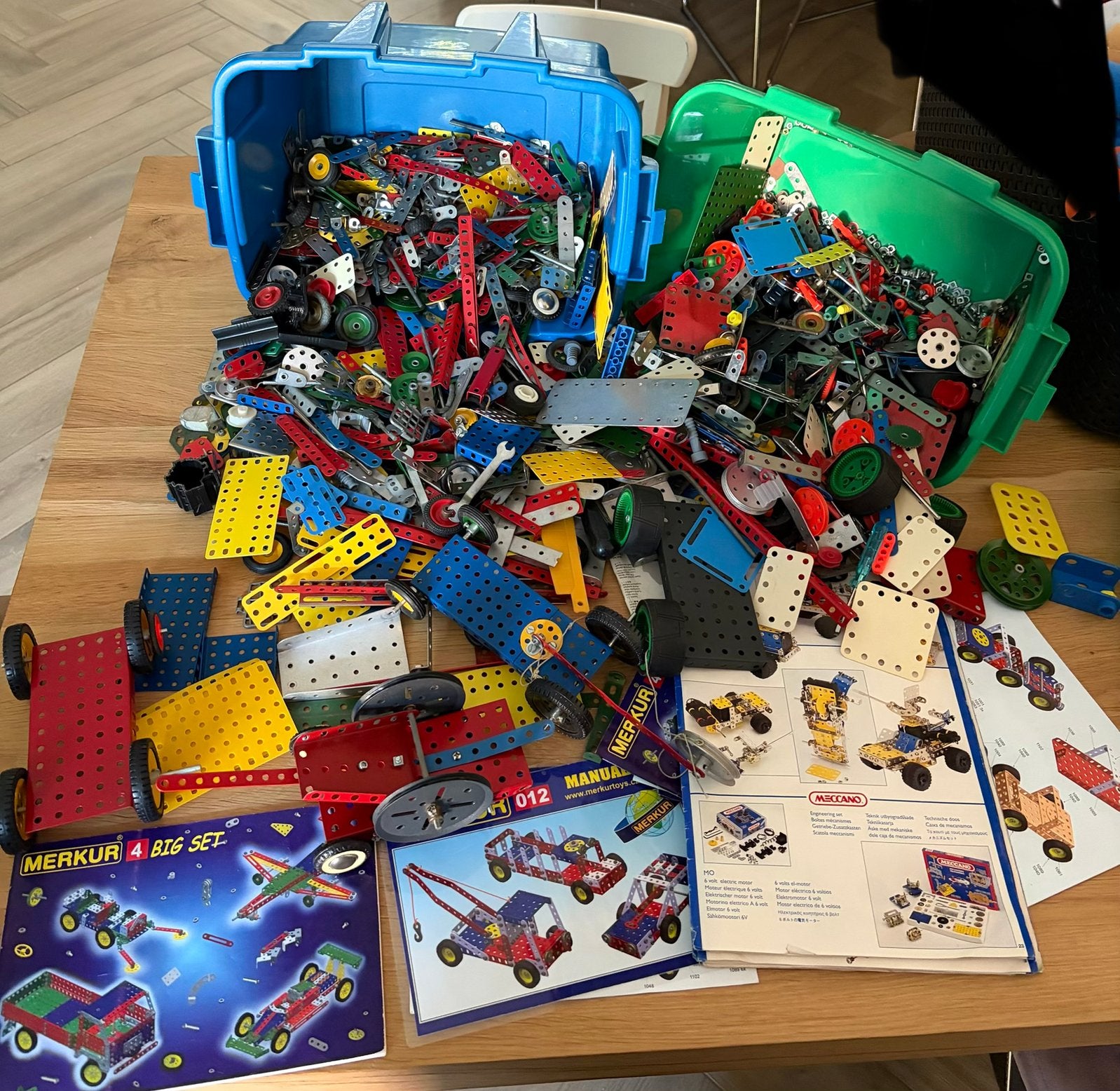 Heel veel meccano / merkur ijzer, Ophalen, Gebruikt