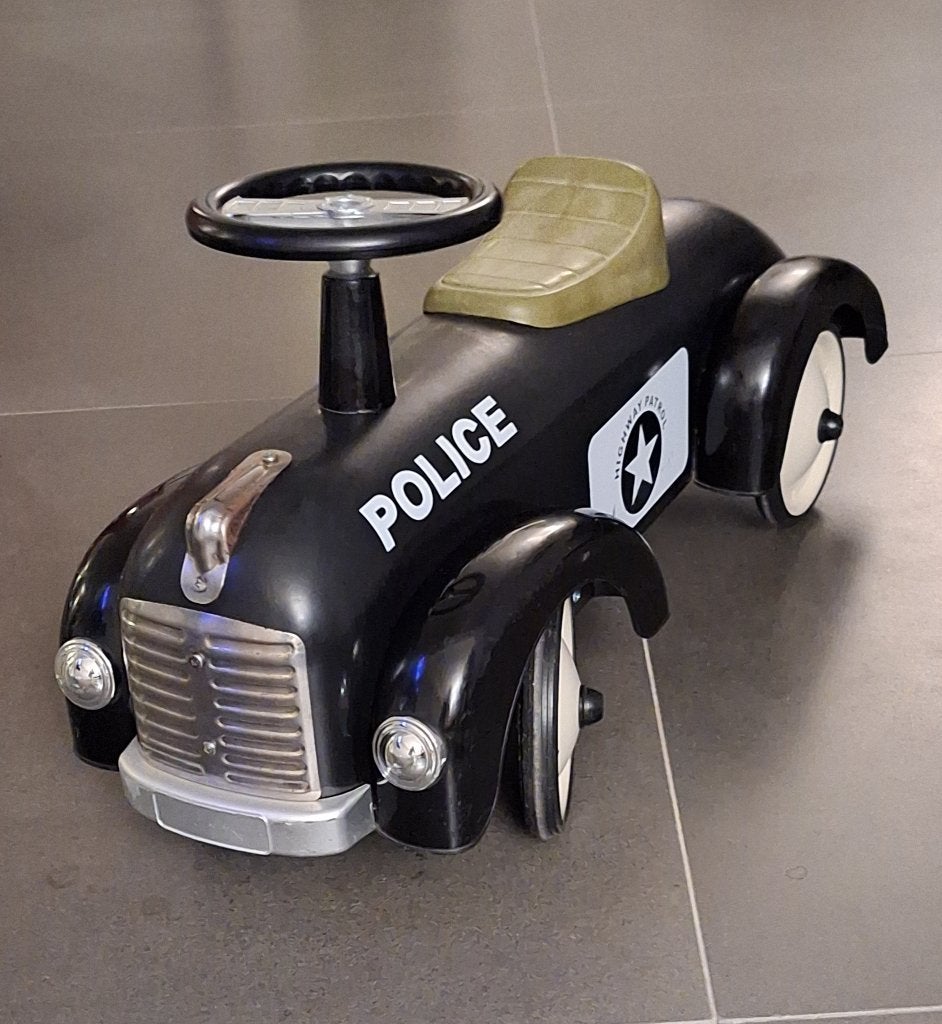 Retro Loopauto Politie Auto vintage in prima staat € 25,00, Kinderen en Baby's, Speelgoed | Speelgoedvoertuigen, Ophalen, Gebruikt