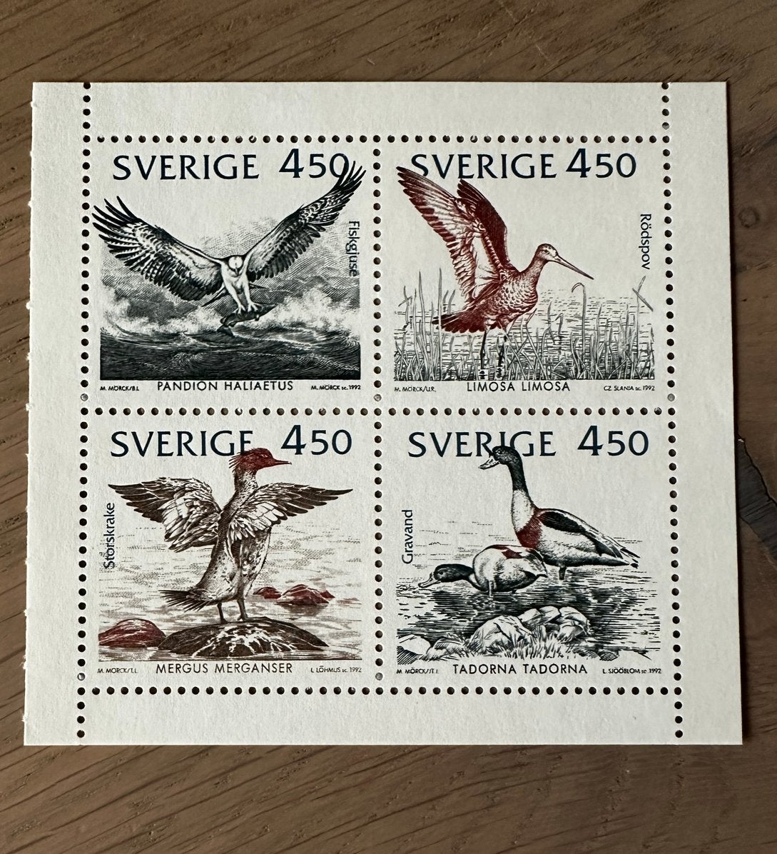 Zweden 1992 Vogels postfris, Ophalen of Verzenden, Zweden, Postfris