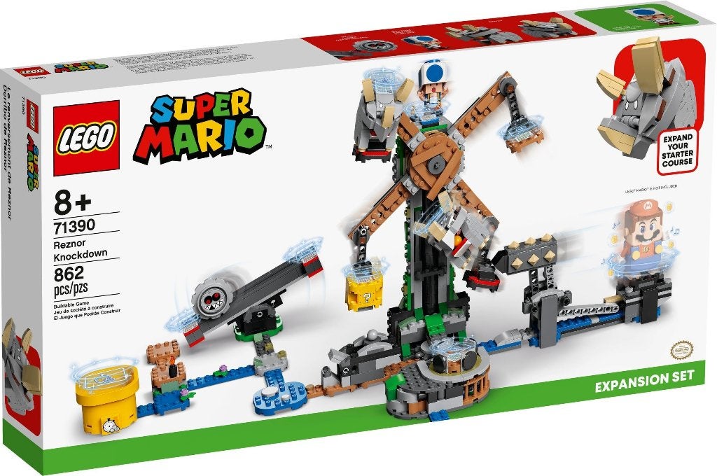 LEGO 71390 Reznor Knockdown (Super Mario, Expansion Set), Overige thema's, Nieuw, Ophalen of Verzenden, Complete set