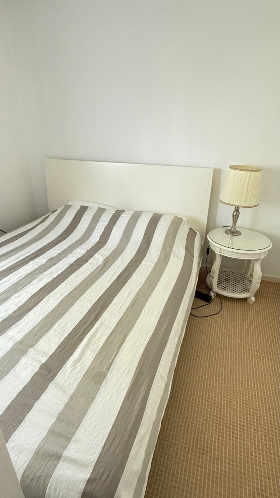 IKEA MALM tweepersoonsbed 160x200 – wit, Ophalen, Gebruikt, Wit, Tweepersoons