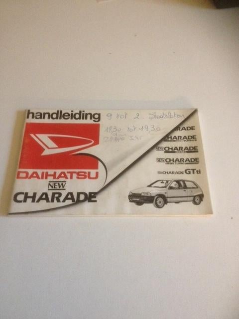 Handleiding/Instructieboekje  Daihatsu Charade   1988     NL, Verzenden