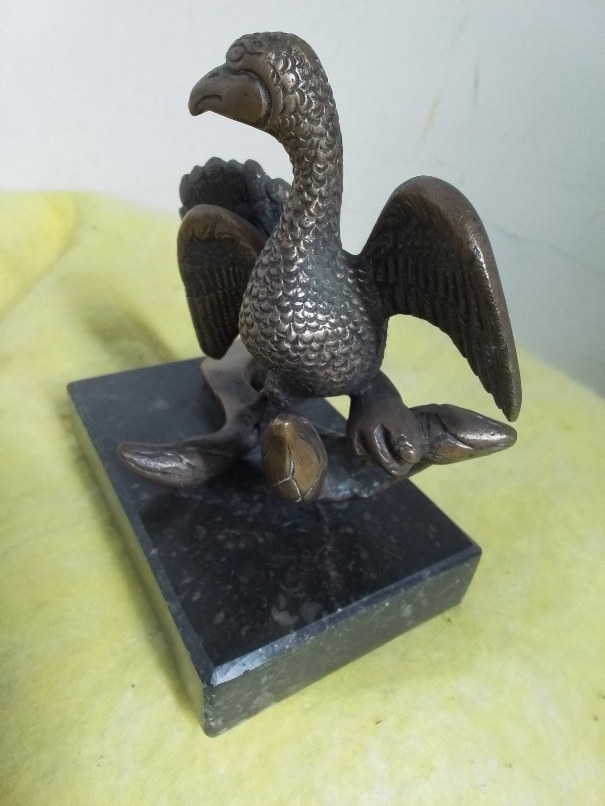 4558) appart  bronze beeldje vogel  hoog 10cm, Ophalen of Verzenden