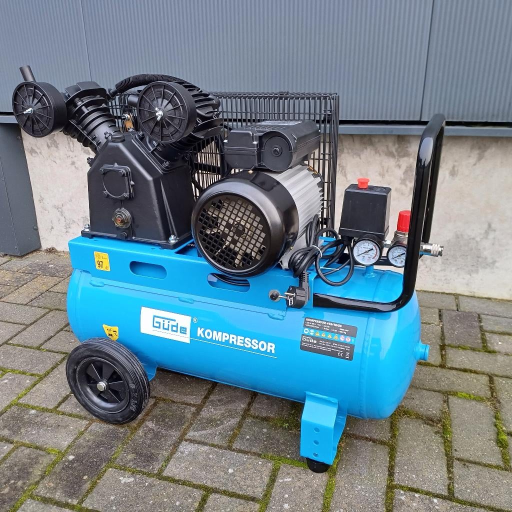 Gude 415/10/50 stille 2 cilinder compressor 50 liter ketel!, Ophalen, Nieuw, Gereedschap of Toebehoren