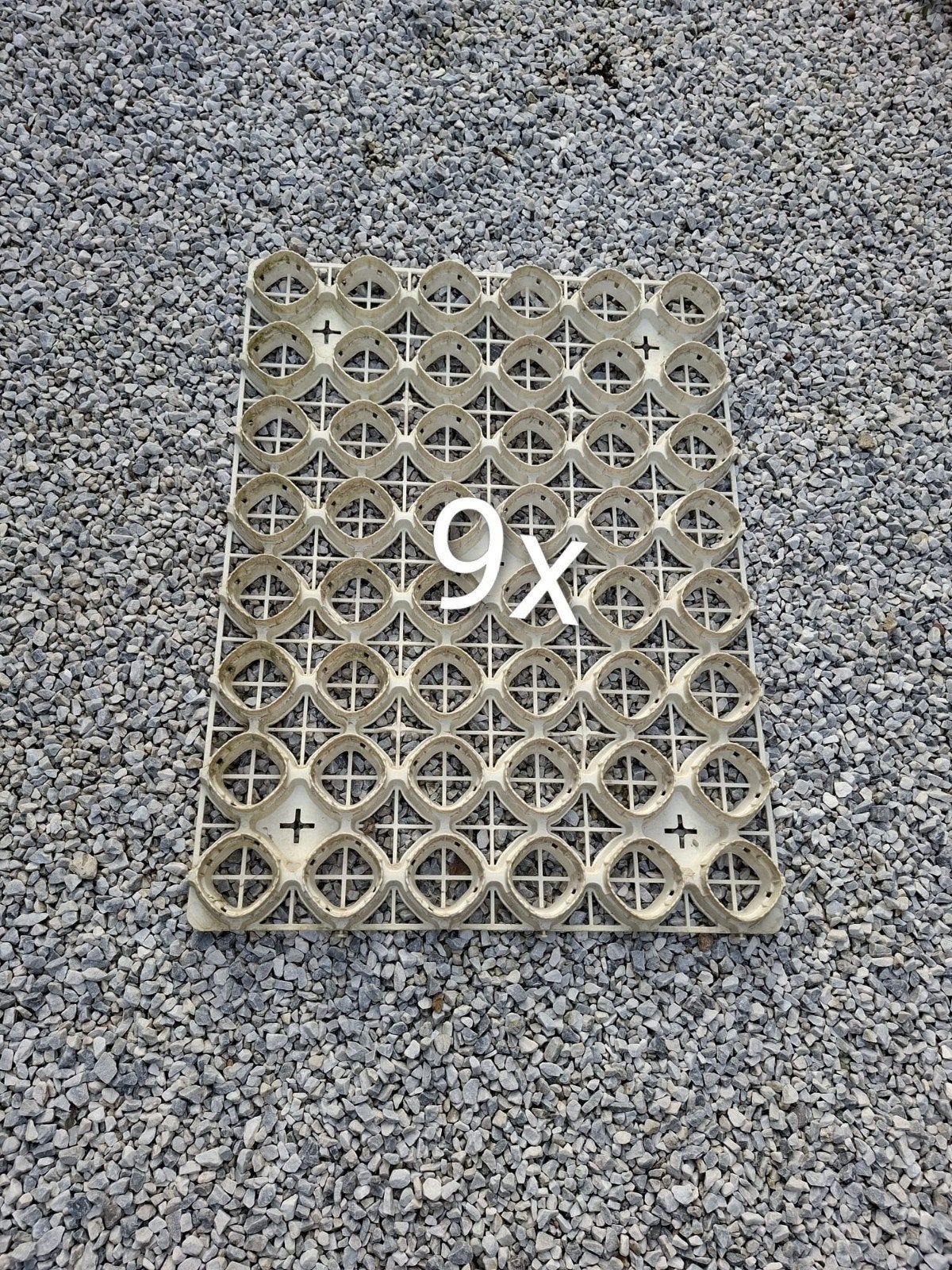 Grindmatten 60cm x 80cm x3.7cm 9stuks, Ophalen