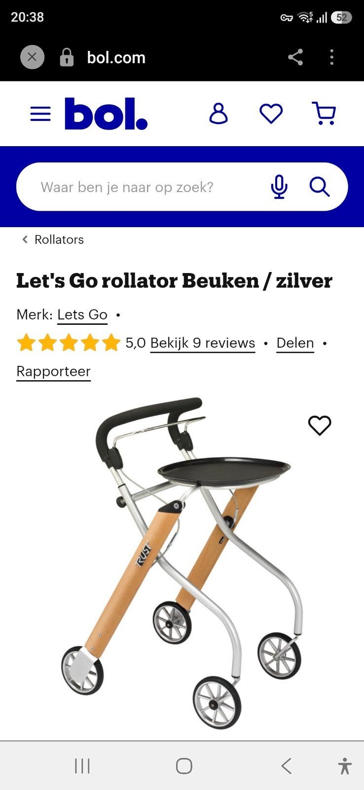 rollator, Diversen, Ophalen, Lichtgewicht, Zo goed als nieuw