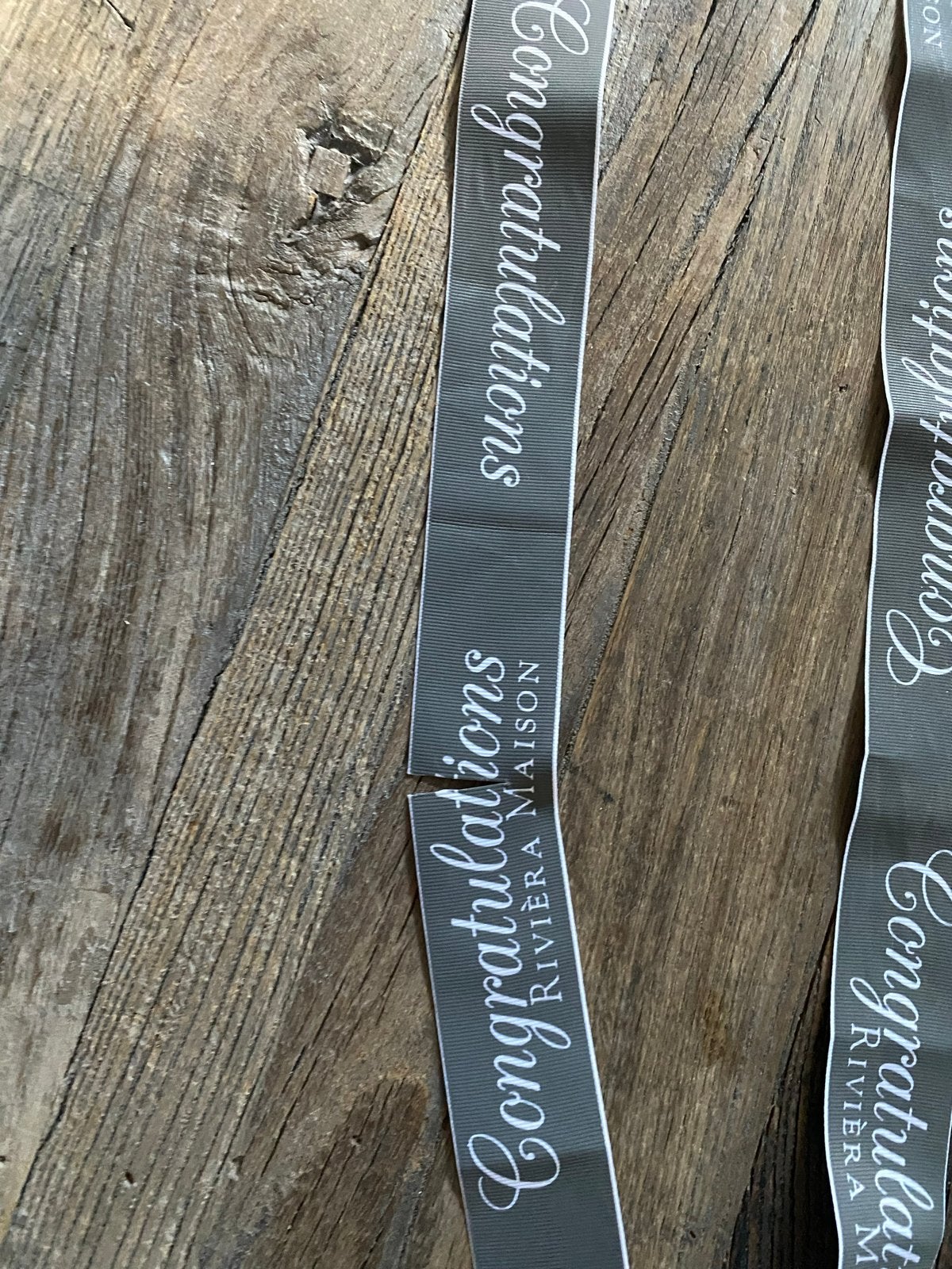 Riviera Maison lint - Congratulations, Gebruikt, Overige thema's, Textiel, Ophalen of Verzenden
