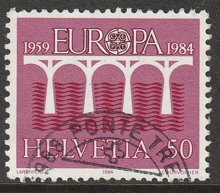 Zwitserland 1984 1270 Europa 50c, Gest, Ophalen of Verzenden, Gestempeld