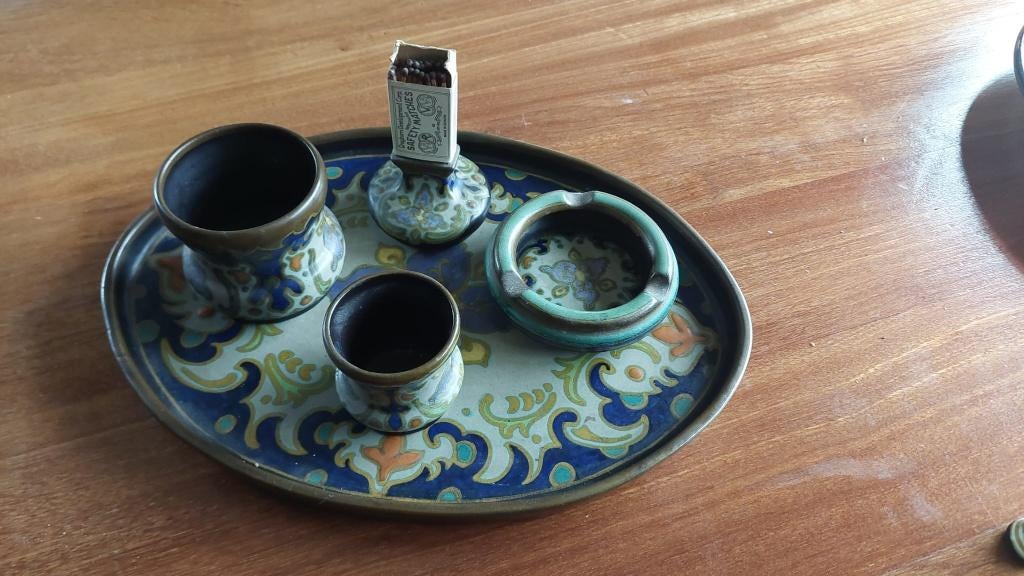 Gouds Plateel rookwarenset, Ophalen