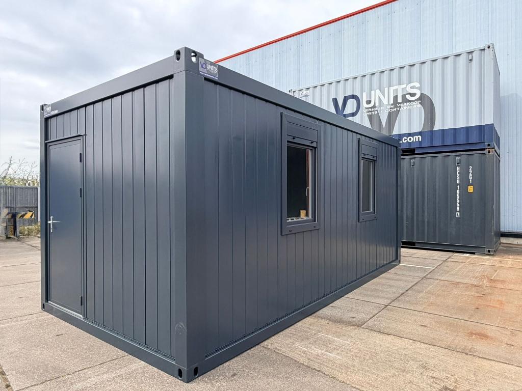 Geïsoleerde kantoor / bureau unit / container 6m x 3m, Ophalen