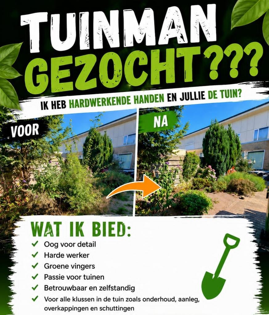 Hulp in de tuin nodig?? Stuur een berichtje., Ophalen of Verzenden