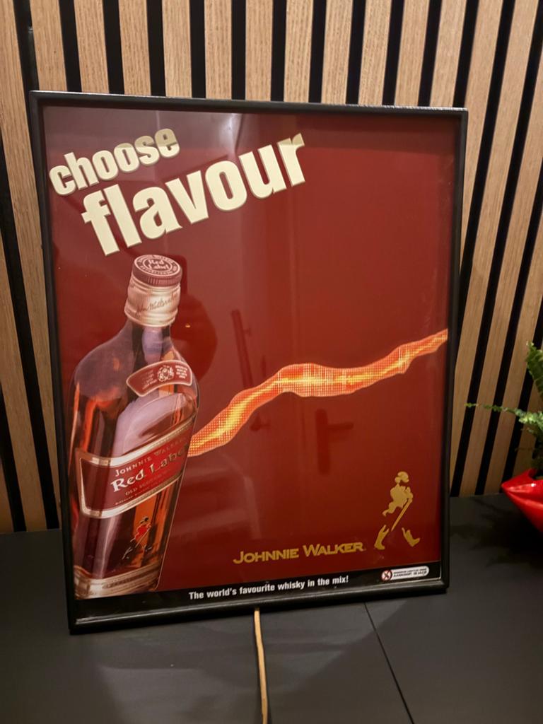 Johnnie Walker Red Label Lichtbak - 50x40 cm, Verzenden, Gebruikt, Lichtbak of (neon) lamp