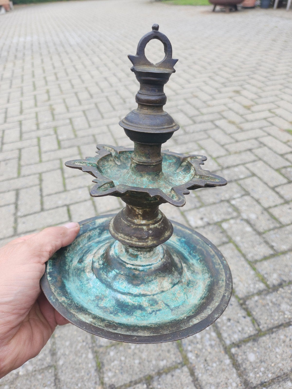 Antieke Bronzen Joodse Olielamp - Zeer Oud, Ophalen of Verzenden, Brons