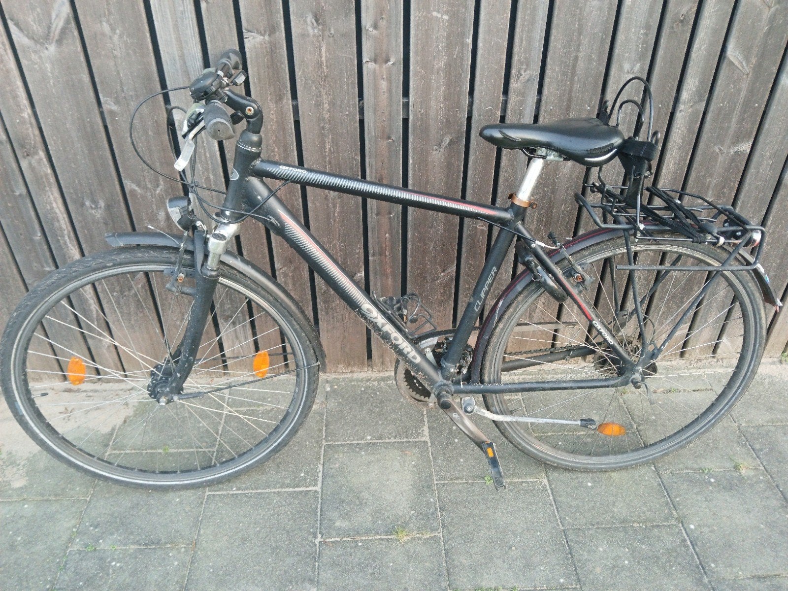 Oxford Clipper fiets met bagagedrager, Velgrem, Versnellingen, Zo goed als nieuw, 53 tot 57 cm