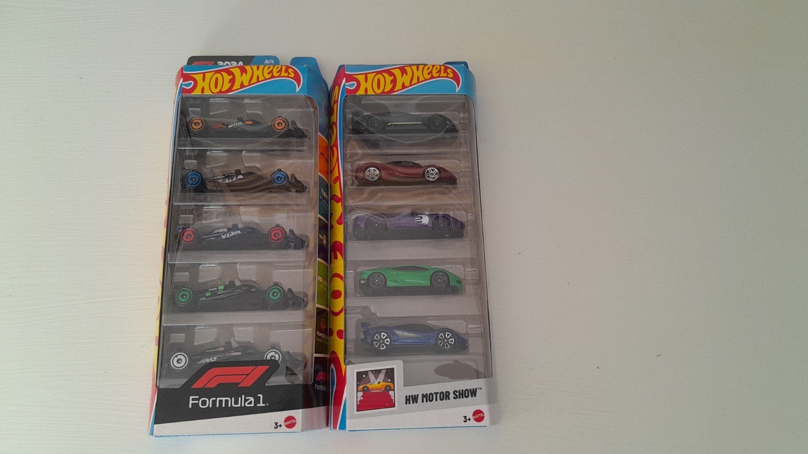 Hot Wheels Formule 1 & HW Motor Show 5-packs, Ophalen of Verzenden, Nieuw, Auto