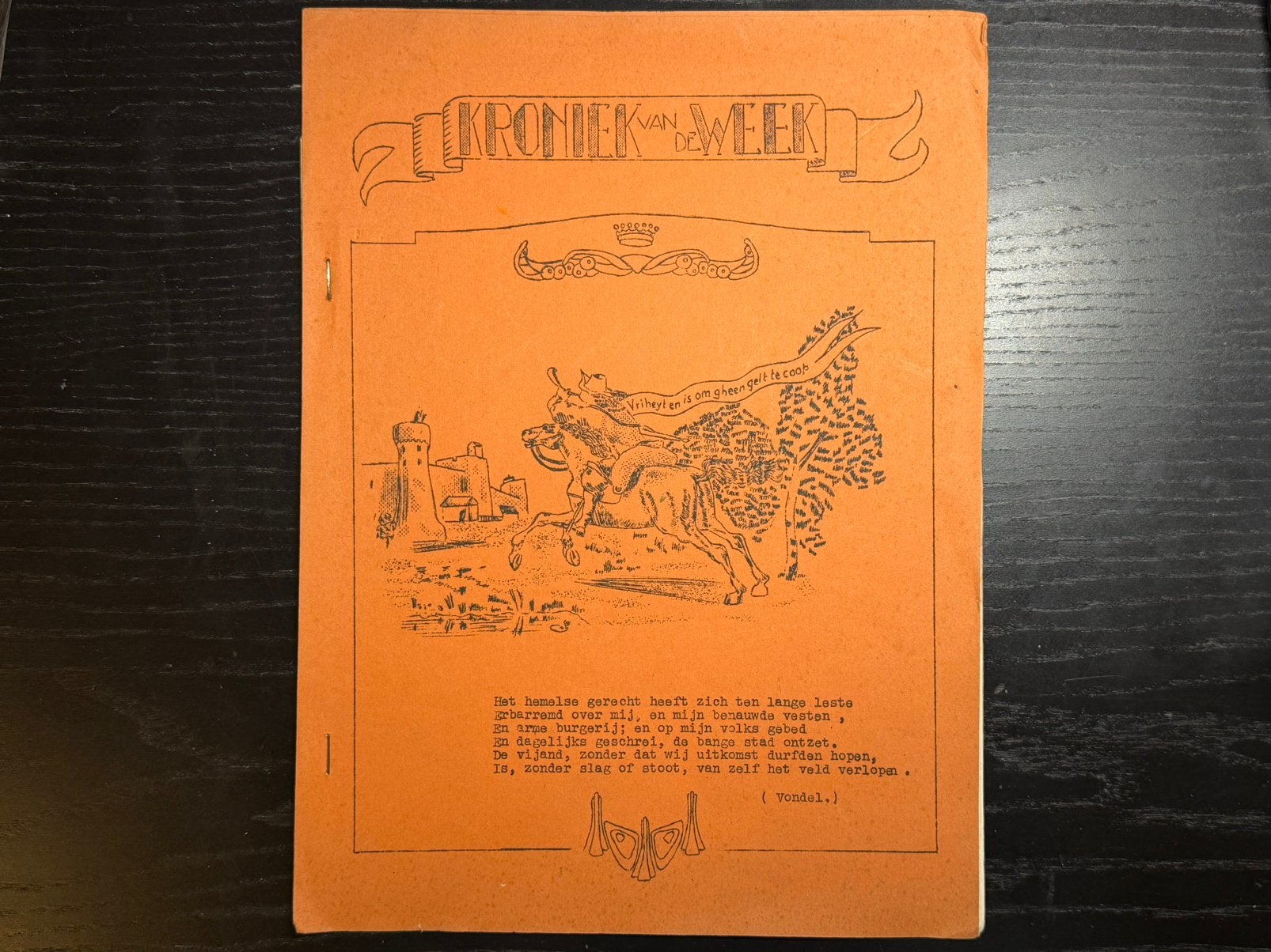 Kroniek van de week verzetskrant Zoeterwoude 1945, Ophalen of Verzenden