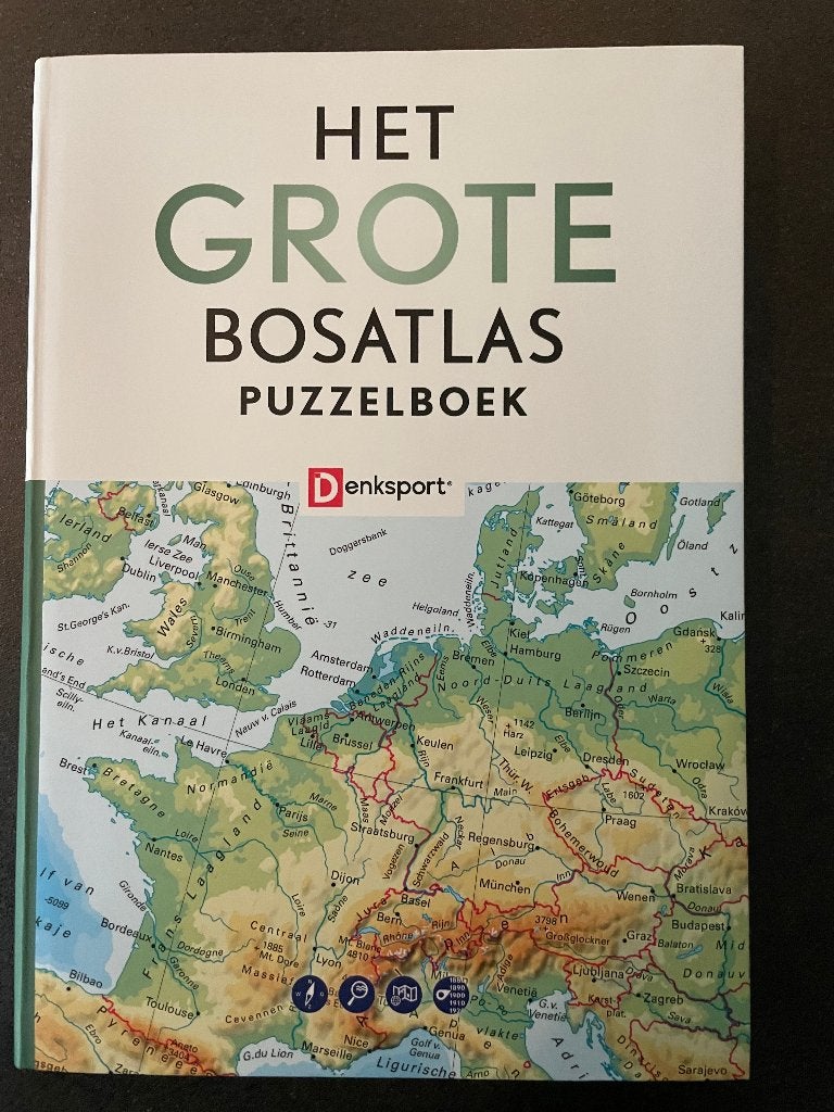 Het Grote Bosatlas Puzzelboek, Ophalen of Verzenden, 500 t/m 1500 stukjes, Zo goed als nieuw, Puzzelboek