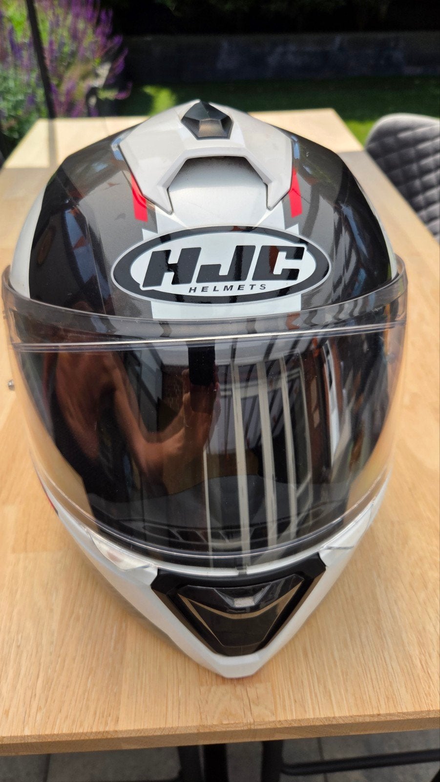 Te koop: HJC i90 helm,maat S, +Cardo communicatieset., Motoren, Kleding | Motorhelmen, Systeemhelm, HJC, Ophalen of Verzenden