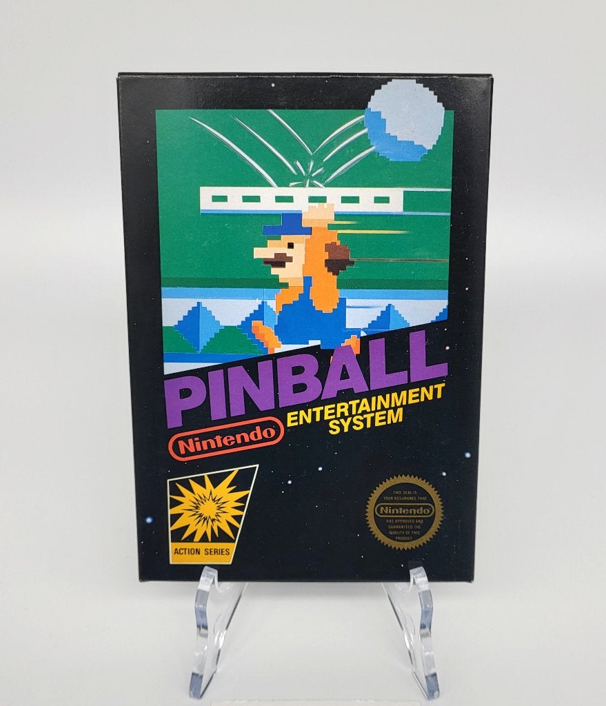 Pinball - Nintendo NES Black Box 5-screw Hangtab - USA NM, Verzenden, Overige genres, 1 speler, Zo goed als nieuw