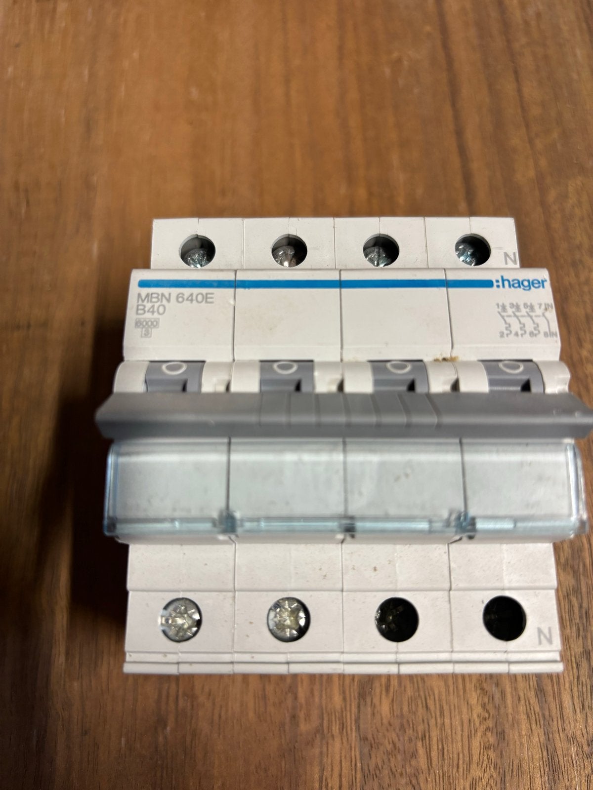 Hager MBN 640E 40A 4-polige automaat - Nieuw, Ophalen of Verzenden, Nieuw, Schakelaar