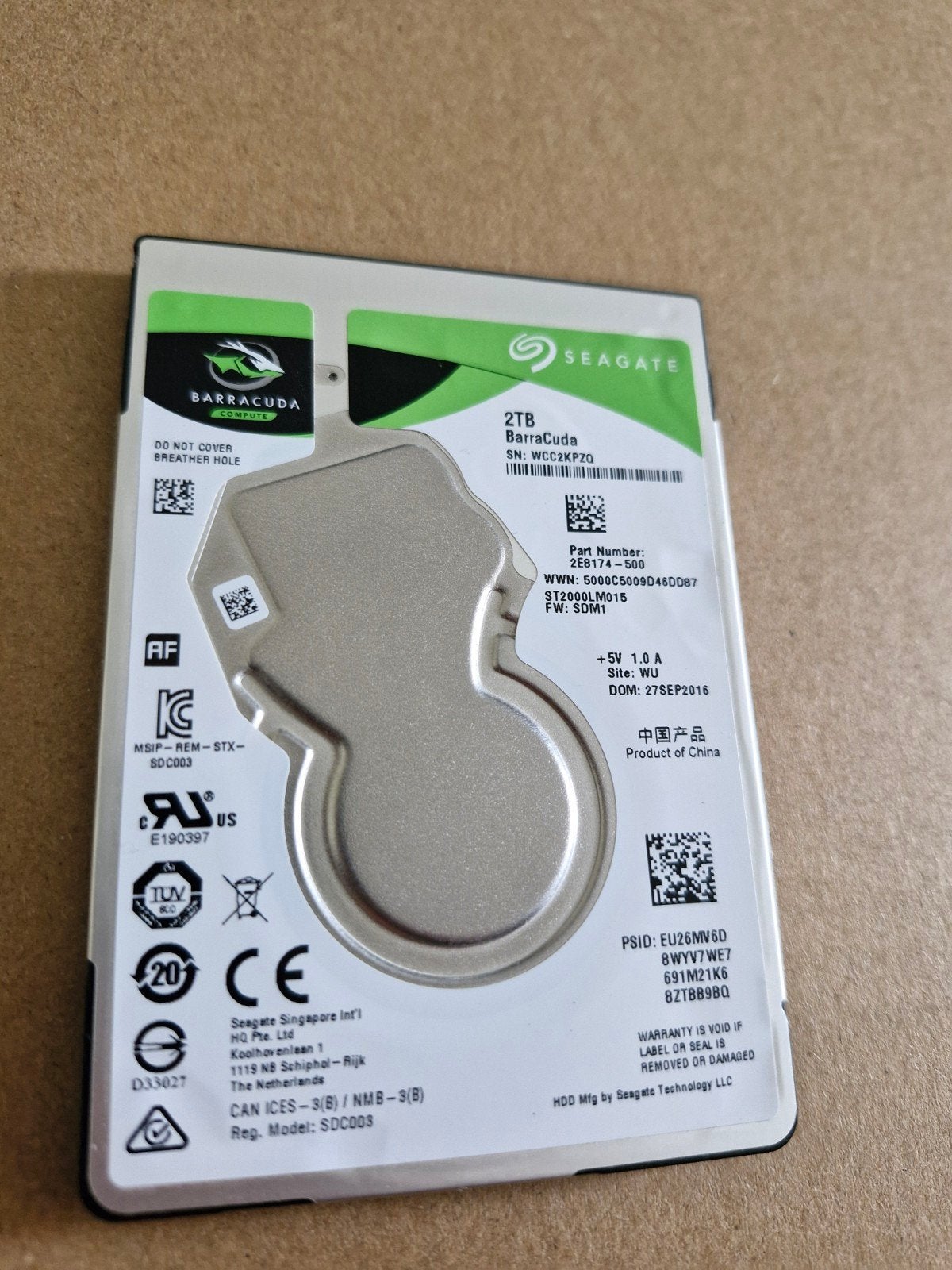 Seagate Barracuda 2TB 2.5 inch HDD - Zo goed als nieuw, Computers en Software, Harde schijven, Intern, 2TB, Ophalen of Verzenden