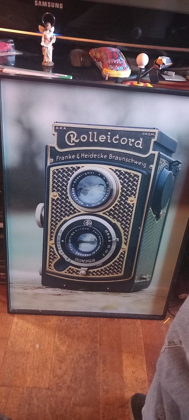 Rolleicord Camera Canvas Schilderij - Vintage Decoratie, Ophalen of Verzenden