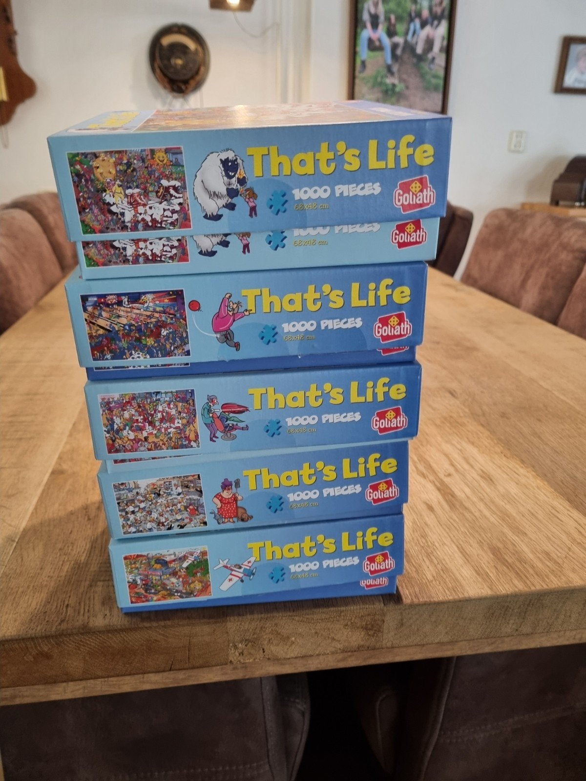 Thats life puzzels compleet 1keer gelegd alle 5 voor 10 euro, Hobby en Vrije tijd, Denksport en Puzzels, Ophalen, 500 t/m 1500 stukjes