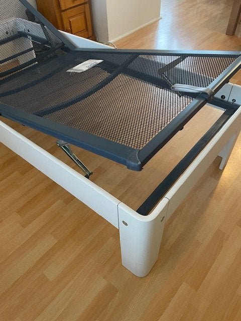 ! persoons Auping Auronde 2000 ( hoog model ), Ophalen, 90 cm, Wit, Tweepersoons