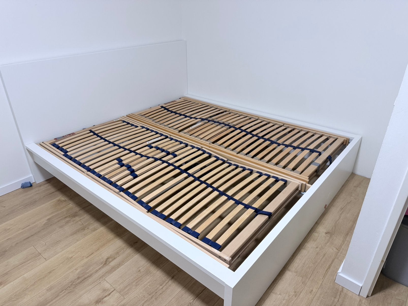 IKEA Malm Wit 180x200 incl 2x elek lattenbodem, Ophalen, Tweepersoons, Zo goed als nieuw, 180 cm