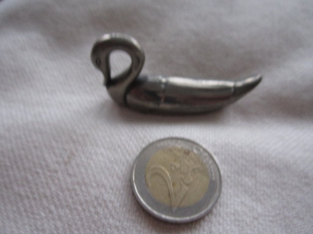 29.  Tinnen eendje (zwaantje)  Gelria 95% tin, Ophalen, Overige materialen, Overige typen