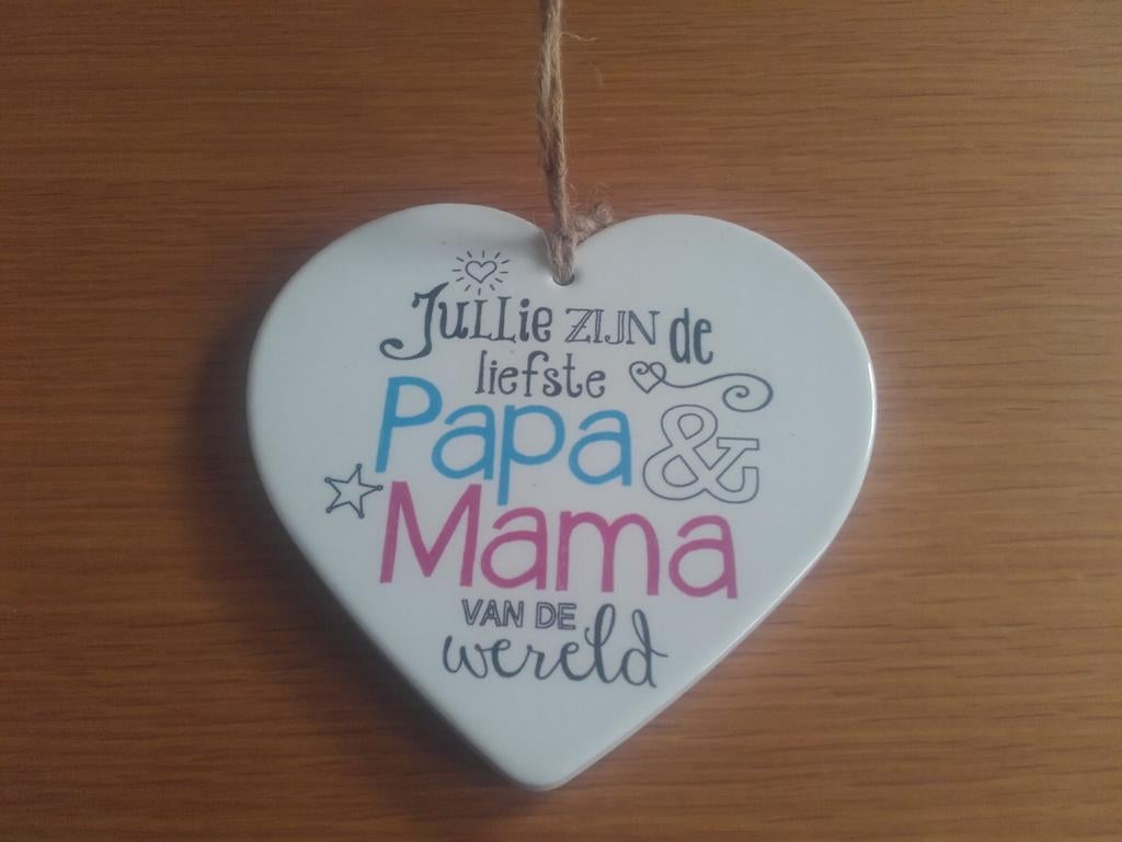 Tegelhard met spreuk, Ophalen of Verzenden, Zo goed als nieuw