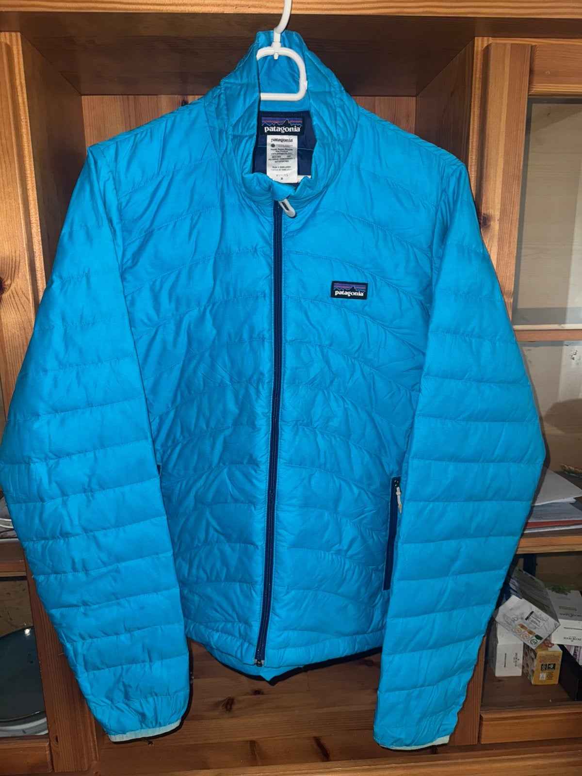 Patagonia Nano Puff Quilted Down Jacket, Ophalen of Verzenden, Zo goed als nieuw, Maat 38/40 (M), Blauw