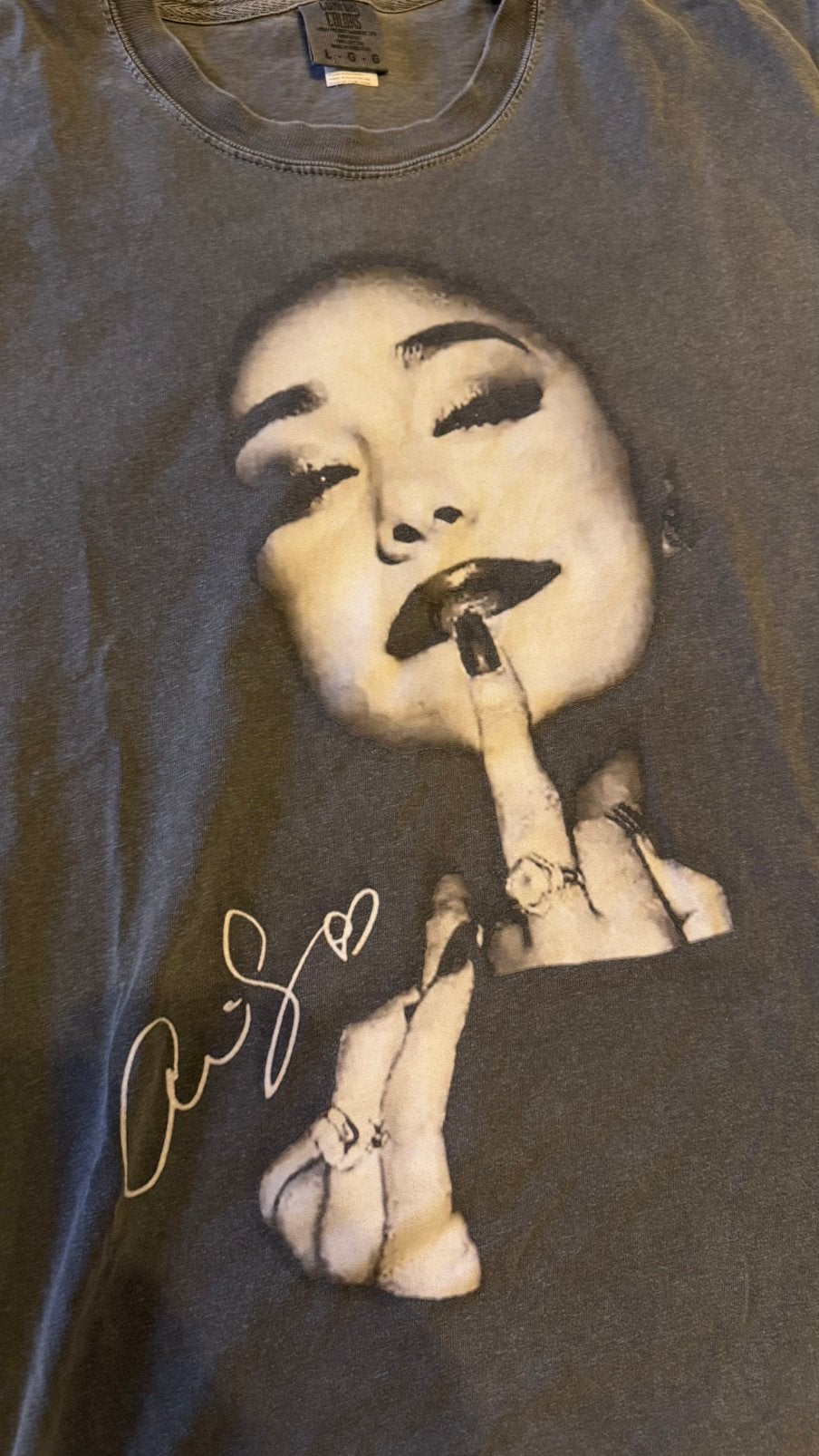 Ariana Grande T-shirt grijs maat L, Maat 42/44 (L), Ophalen of Verzenden, Zo goed als nieuw, Korte mouw