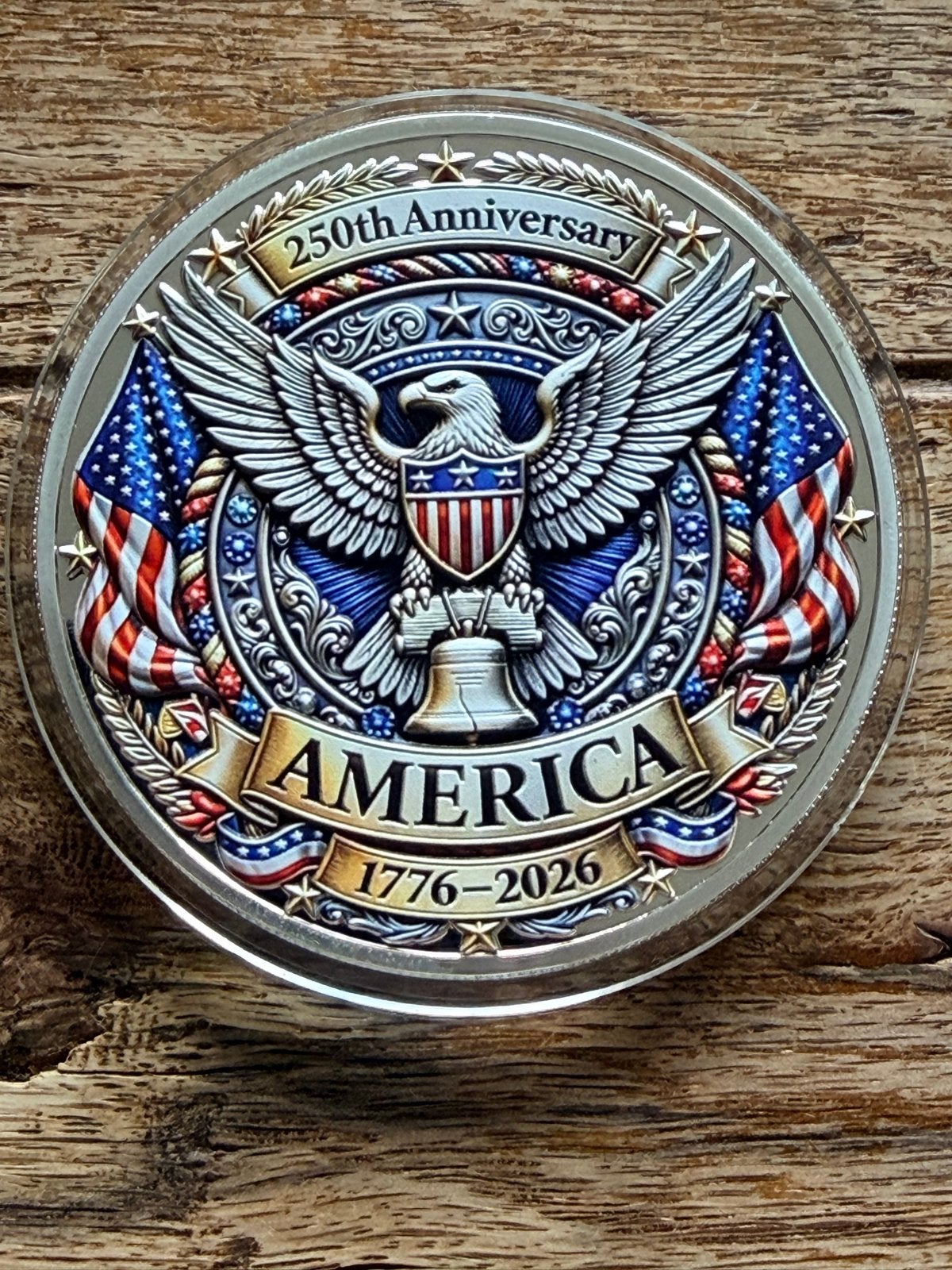 USA 250e Jubileum 1776-2026 - 5 oz Koper - Verzilverd, Ophalen of Verzenden, Noord-Amerika, Losse munt, Zilver