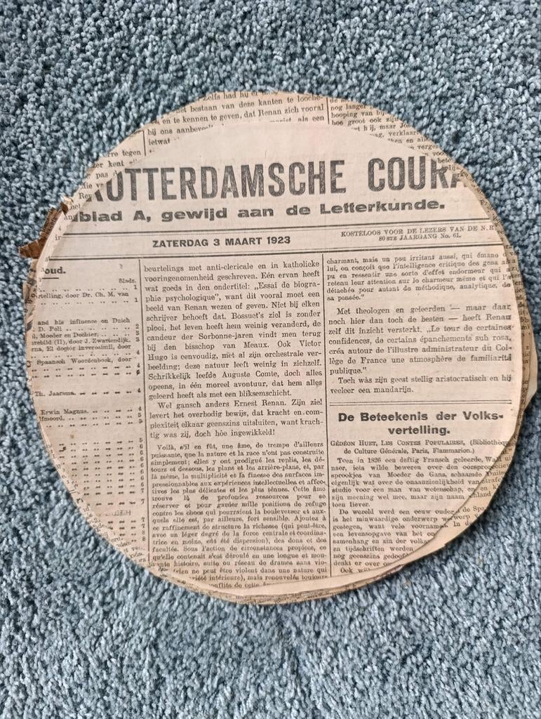 Rotterdamse Courant 1923 - Oude krantendelen, Ophalen of Verzenden, Gelezen, Krant