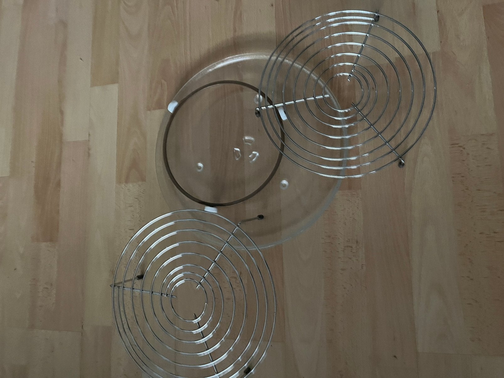Magnetron glasplaat, doorsnee 35cm. met rekjes, Ophalen, Gebruikt