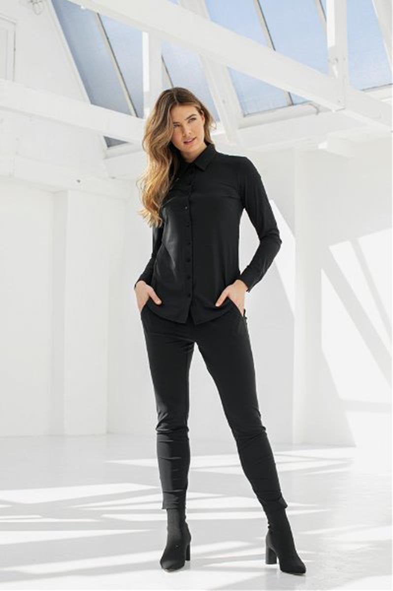 Studio anneloes poppy blouse M zwart travelstof, Kleding | Dames, Maat 38/40 (M), Zwart, Ophalen of Verzenden, Zo goed als nieuw