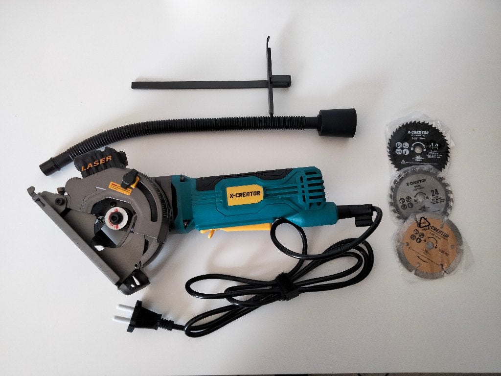 X-Creator 3700RPM mini handcirkelzaag - Incl 3x zaagblad, Doe-het-zelf en Verbouw, Gereedschap | Zaagmachines, Minder dan 30 mm