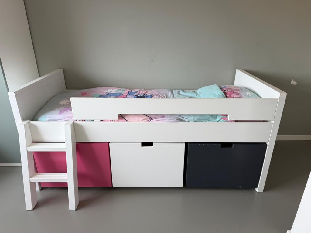 Bopita een-persoons bed, Ophalen, 85 tot 100 cm, Gebruikt, Lattenbodem