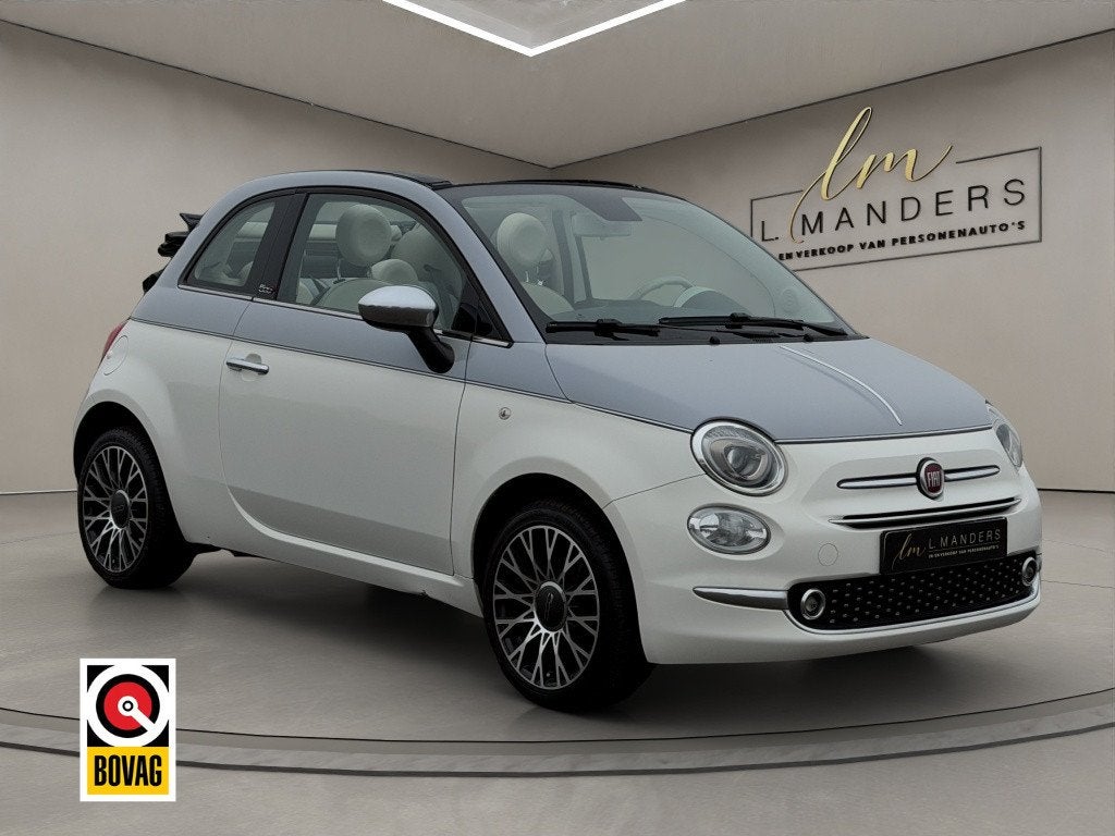 Fiat 500C 1.2 Collezione 2019 BICOLORE | Cabrio | Airco | Be, Keurmerk '100% Onderhouden', 12 maanden, Gebruikt, 4 cilinders