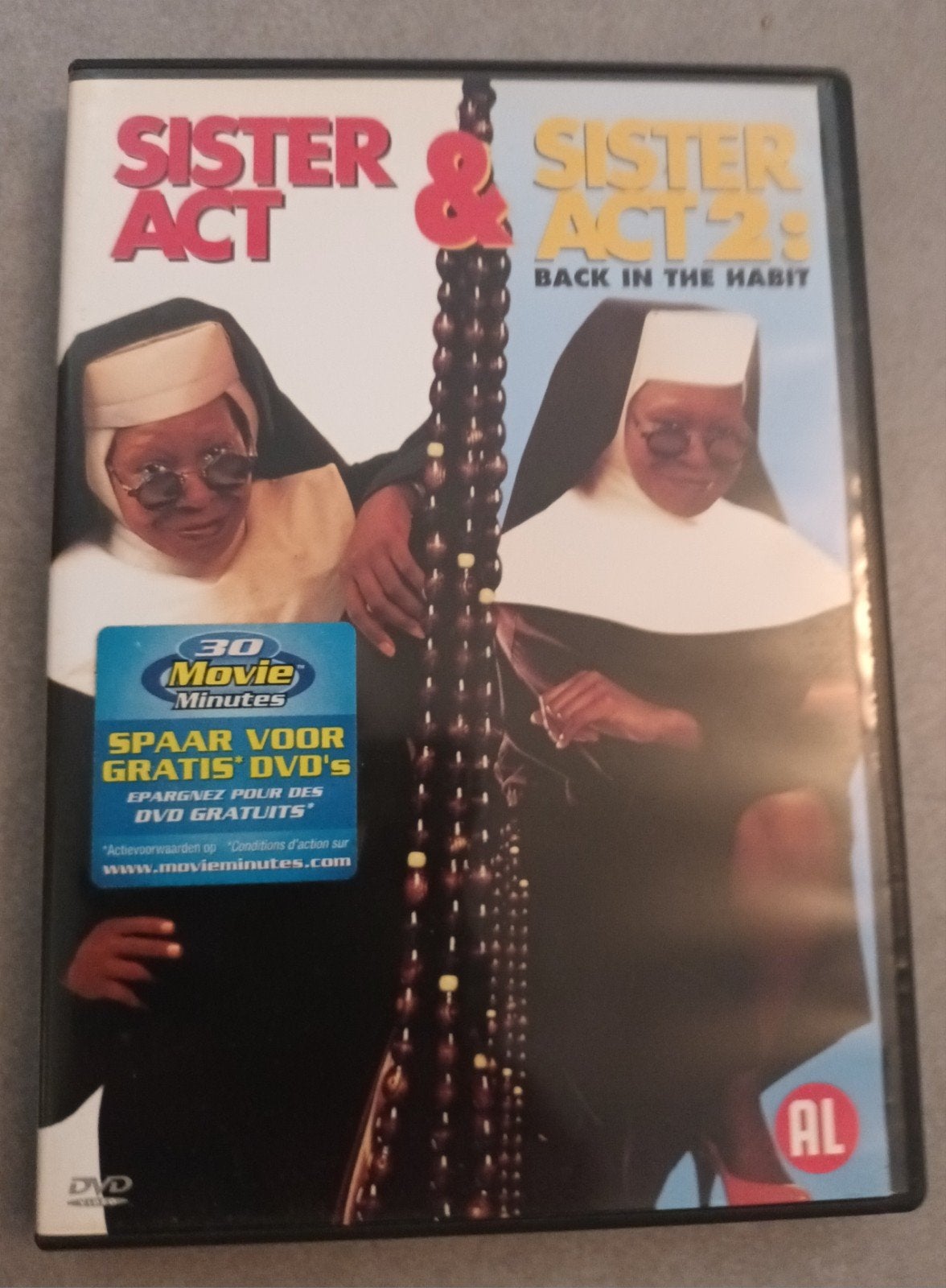 Dvd sister act 1 en 2, Alle leeftijden, Ophalen of Verzenden, Zo goed als nieuw, Actiekomedie