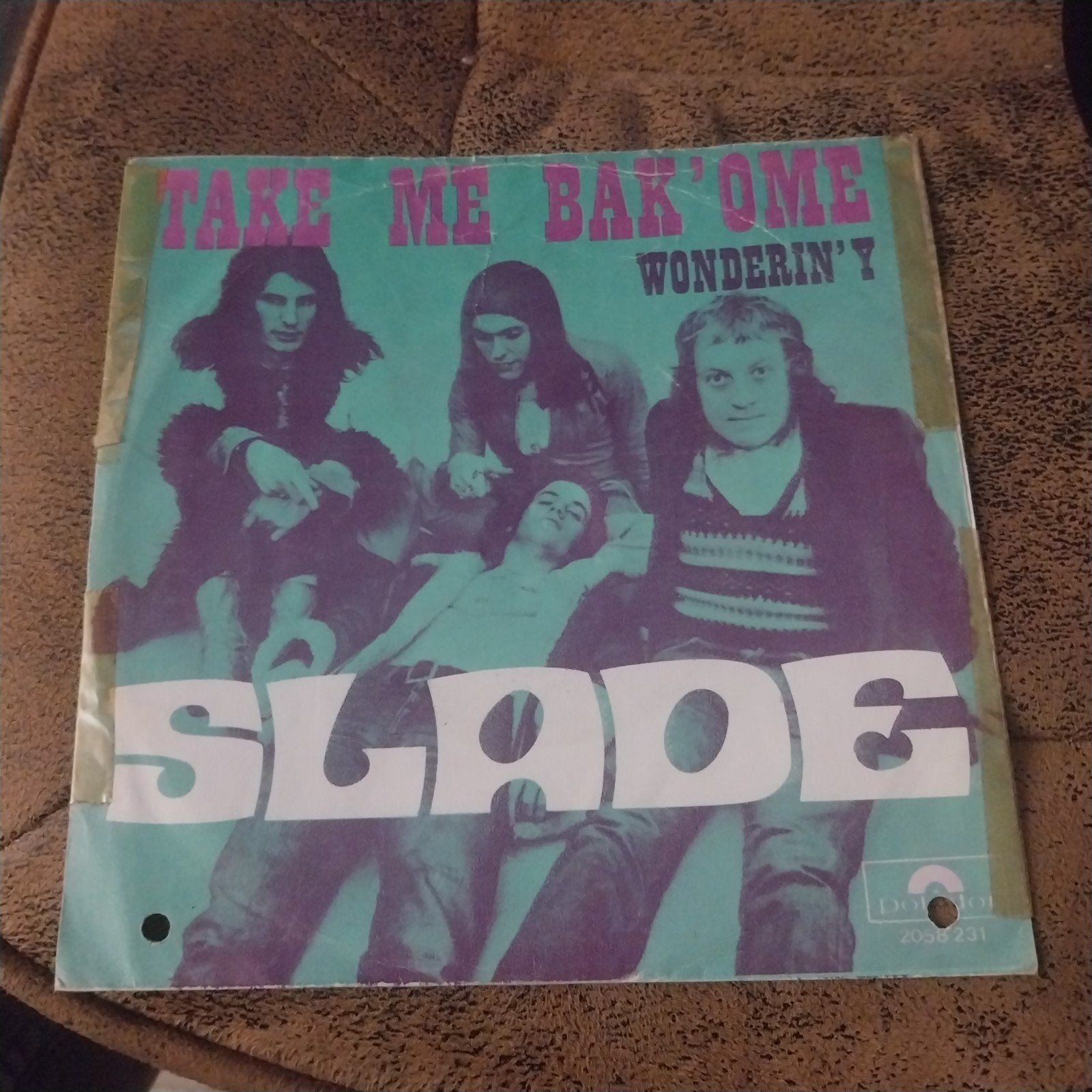 Slade - Take Me Bak 'Ome / Wonderin' Y (Single, 1972), Gebruikt, Fotohoes, 7 inch, Single