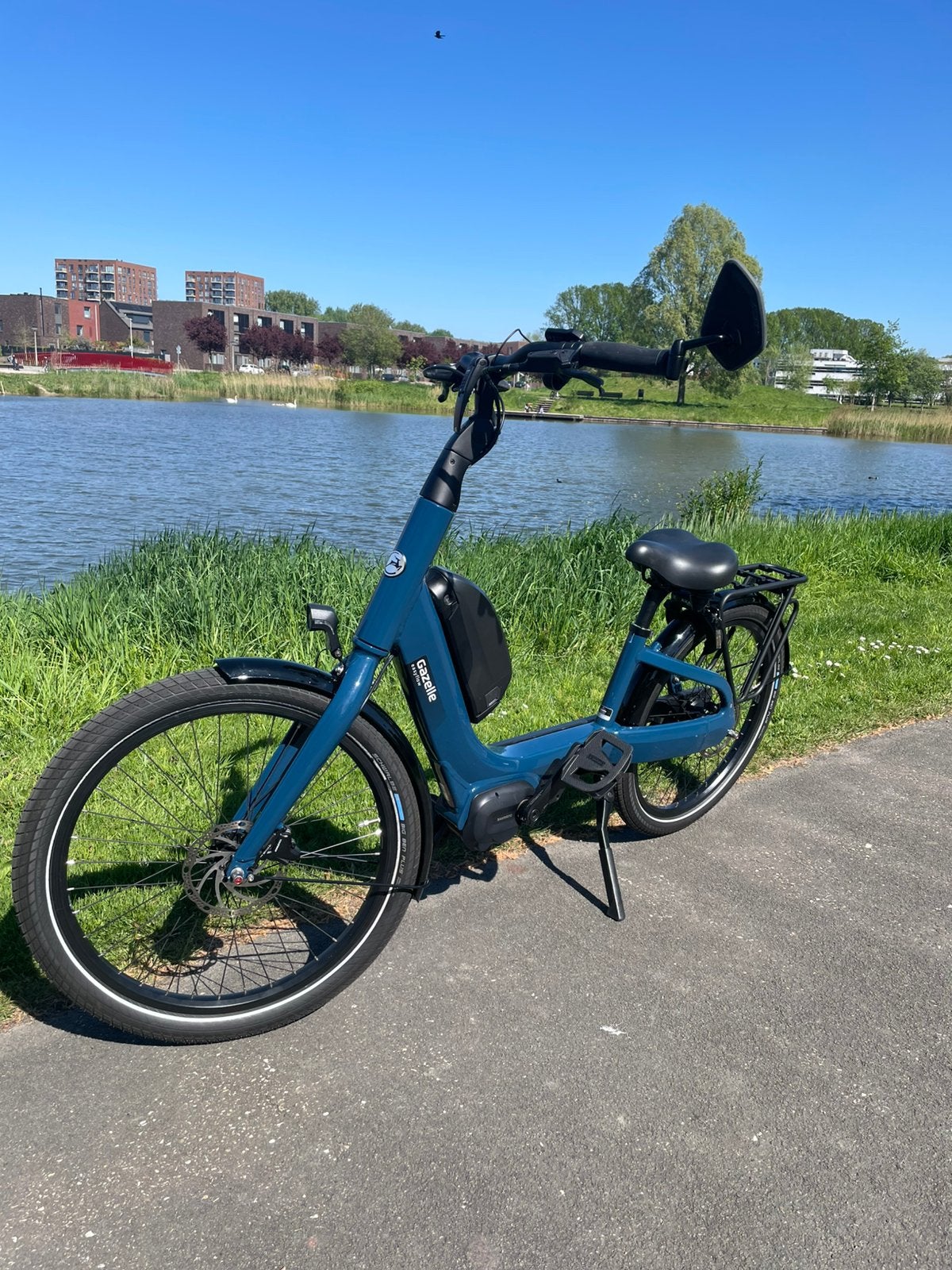 Gazelle Easyflow Mallard Bleu 630wh accu, Ophalen, Zo goed als nieuw, Minder dan 47 cm, 50 km per accu of meer