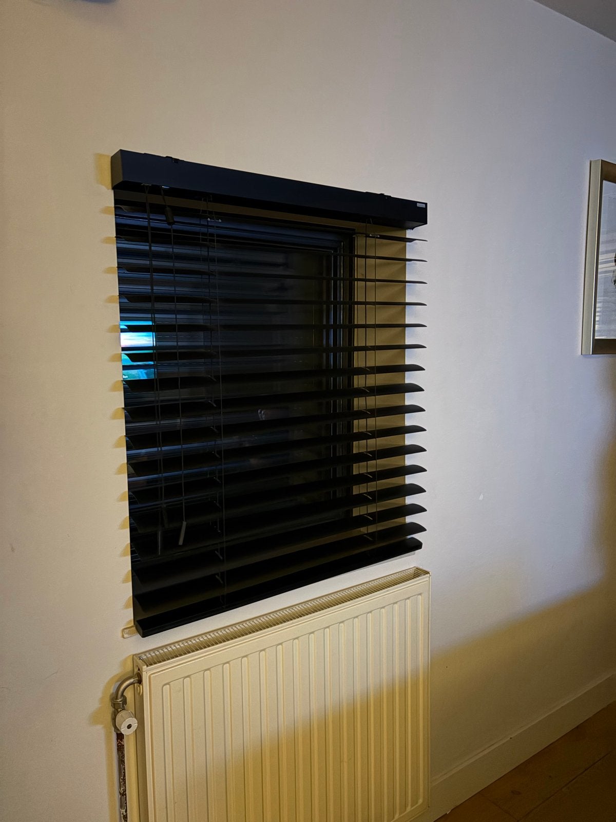 Zwarte jaloezieën - 87x120 cm - Zo goed als nieuw, Huis en Inrichting, Stoffering | Gordijnen en Lamellen, Ophalen, Zo goed als nieuw