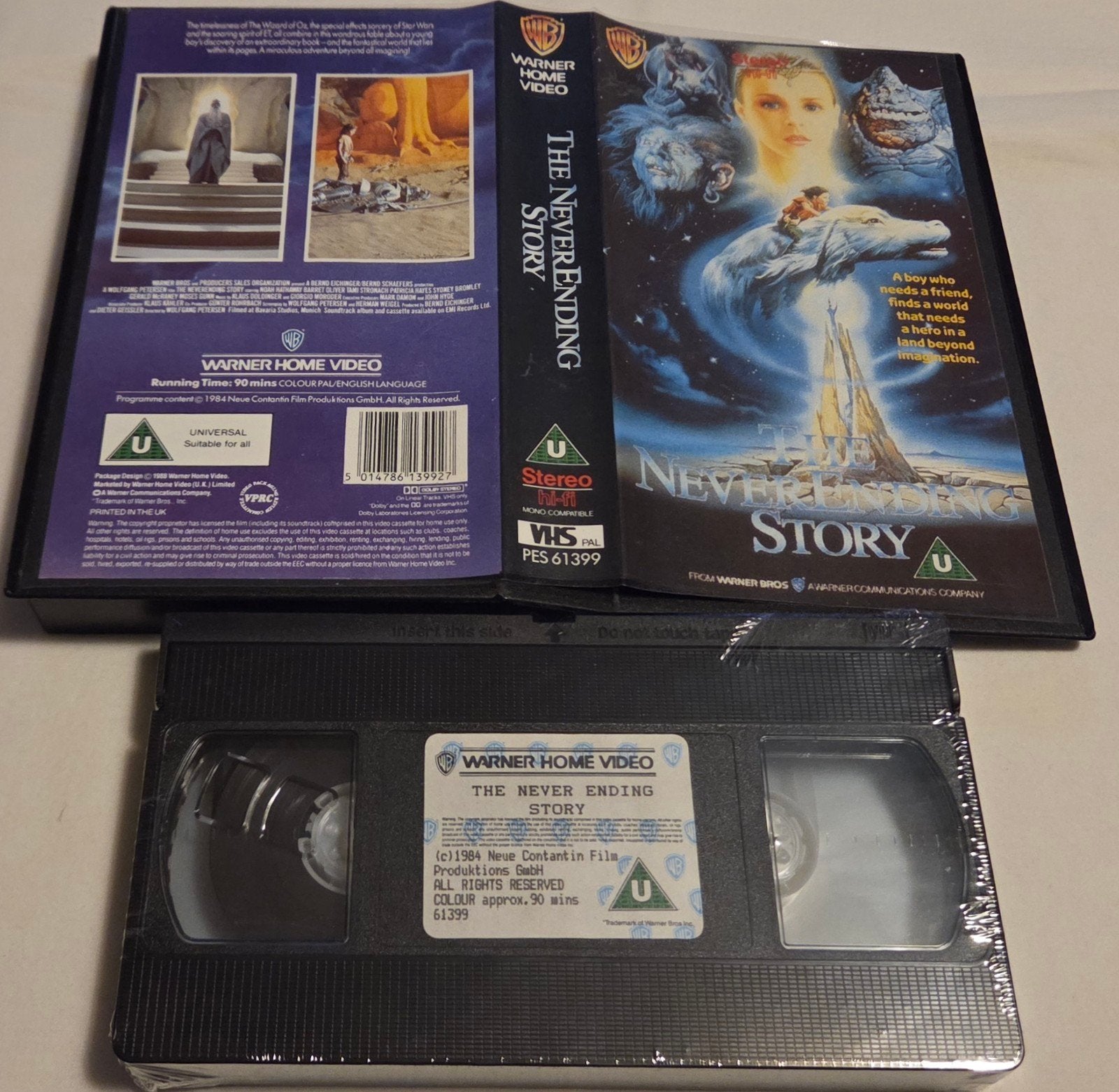 The Neverending Story Sealed VHS Fantasy IMPORT, Alle leeftijden, Ophalen of Verzenden, Nieuw in verpakking, Actie en Avontuur