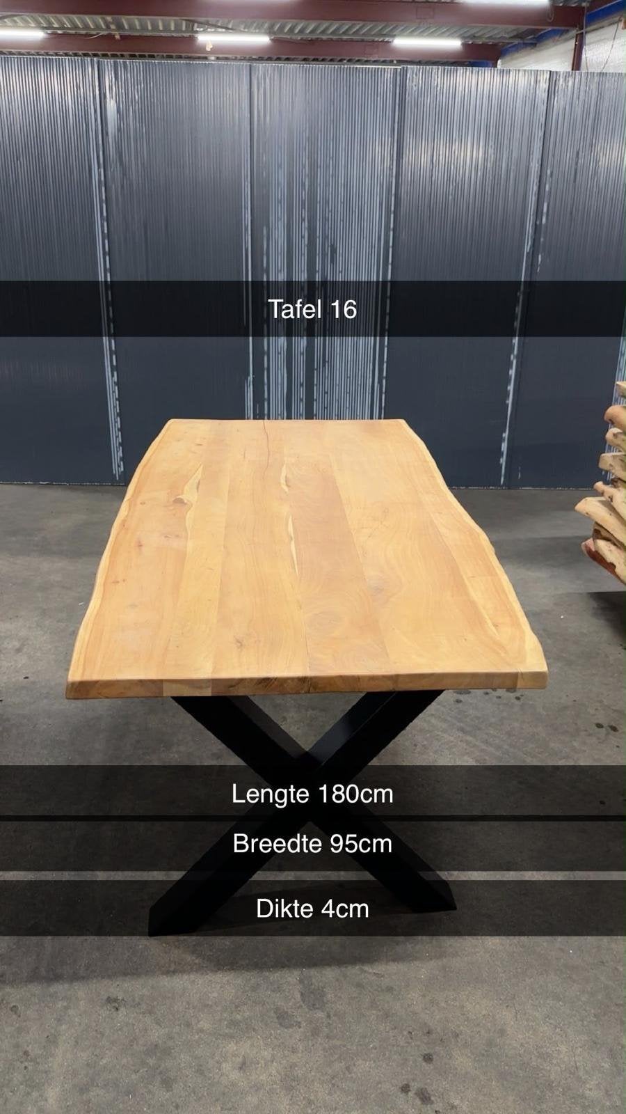 Eettafel met poten nieuw! 180cm, 5 keuze poten, Ophalen of Verzenden, Zo goed als nieuw, Rechthoekig