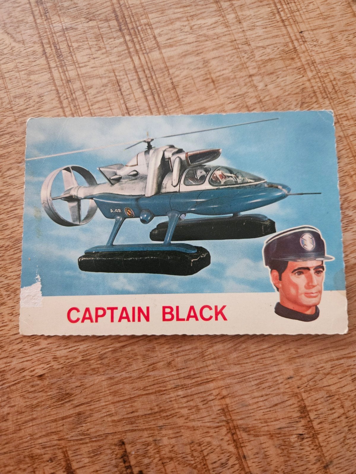 Captain Black met Spectrum helikopter, Uit serie Captain Sca, Ophalen of Verzenden, 1960 tot 1980