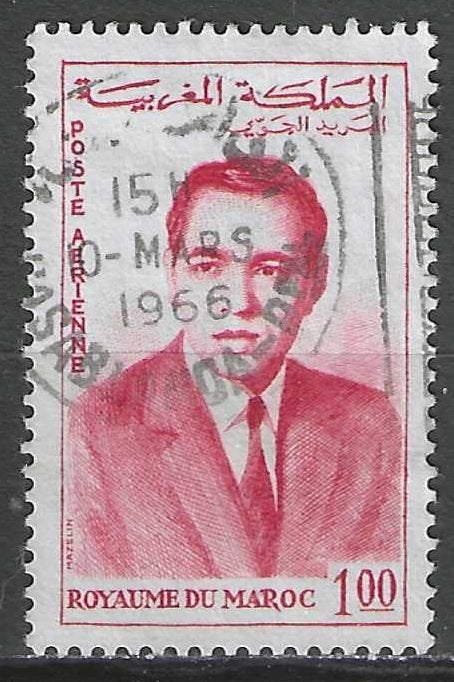 Marokko 1962 - Yvert 107PA - Koning Hassan - 1 d.  (ST), Verzenden, Marokko, Gestempeld